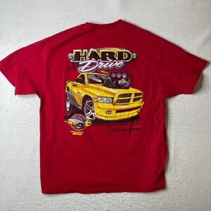 Dodge Hard Drive T-Shirt Mens XL Red Graphic Rumble Bee Truck 2006 Vintage